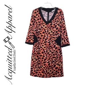 POPPY & BLOOM Leopard Print Dress Size 1X